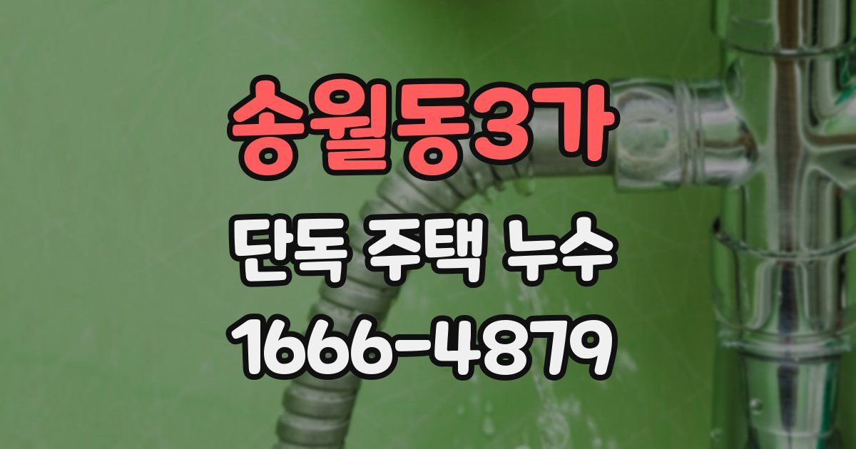 송월동3가 단독 주택 누수