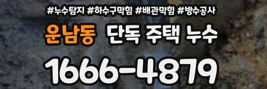 운남동 단독 주택 누수
