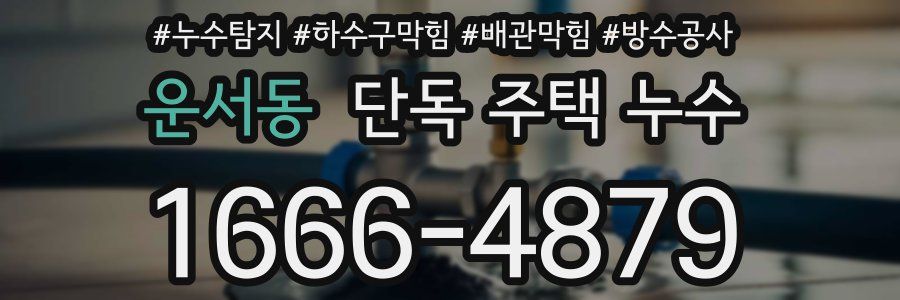 운서동 단독 주택 누수