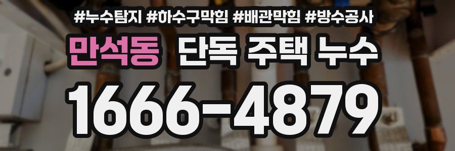 만석동 단독 주택 누수