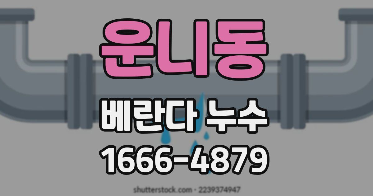 운니동 베란다 누수