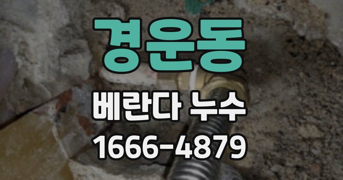 경운동 베란다 누수