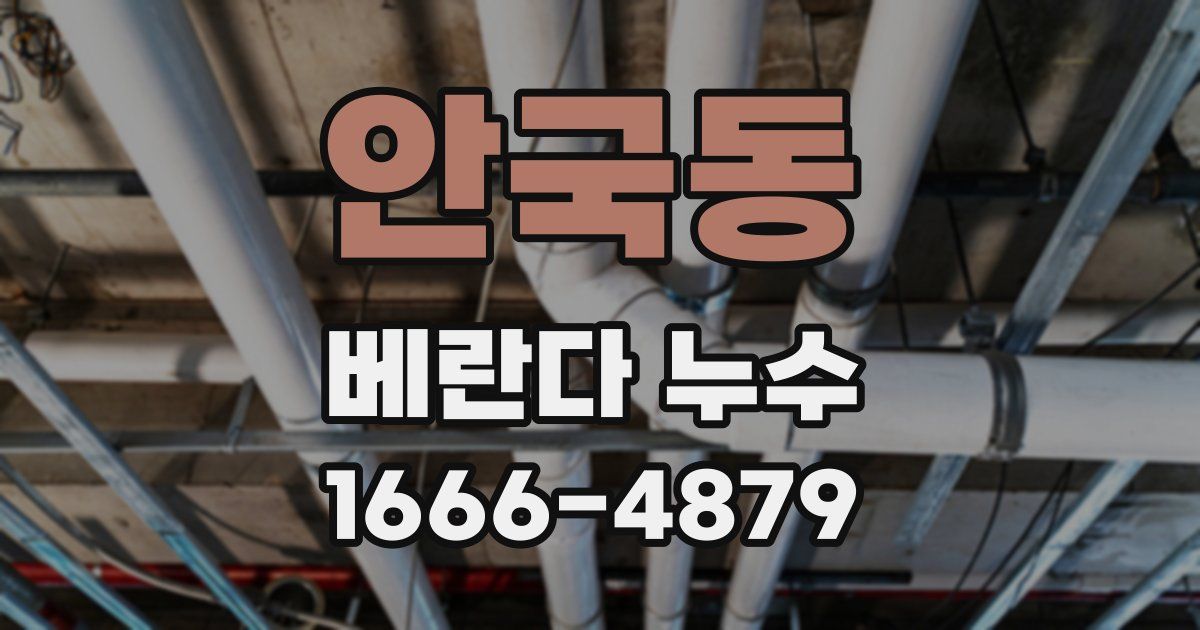 안국동 베란다 누수