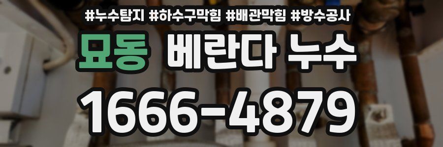묘동 베란다 누수