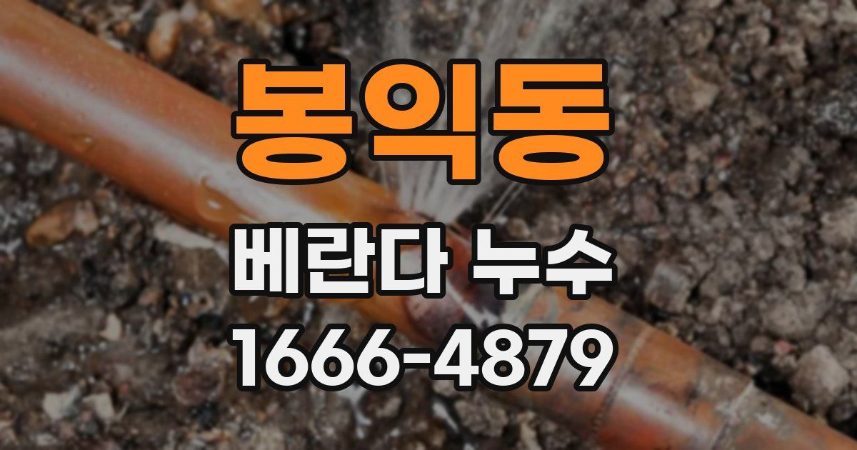 봉익동 베란다 누수
