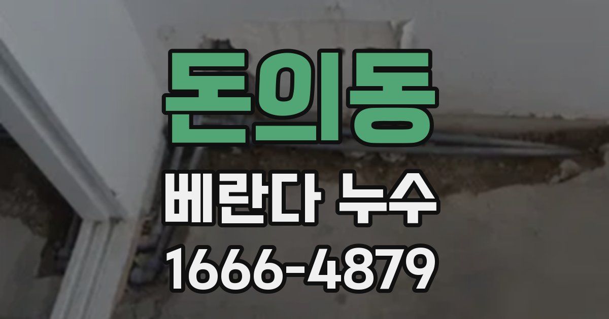 돈의동 베란다 누수