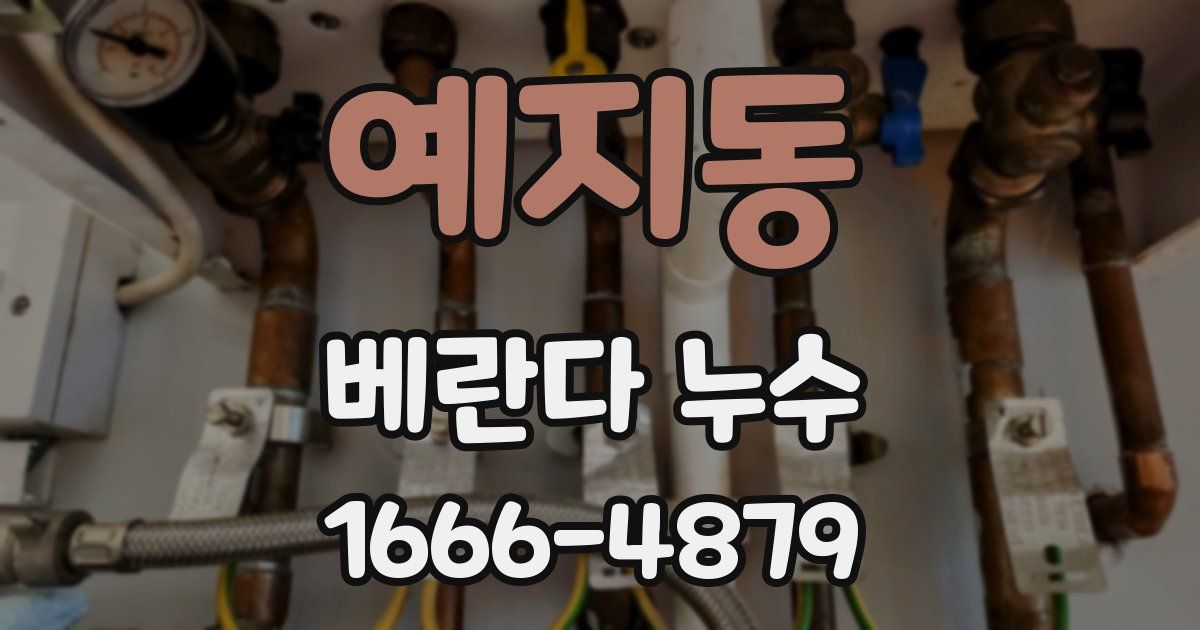 예지동 베란다 누수