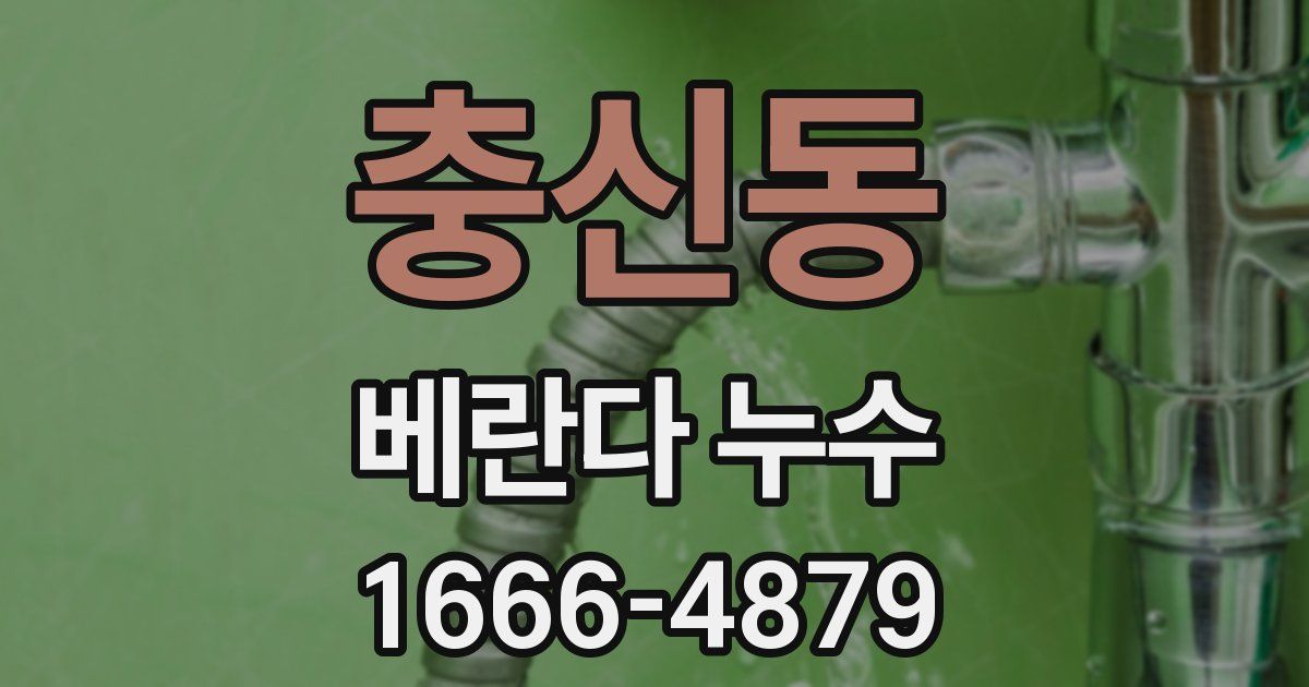 충신동 베란다 누수