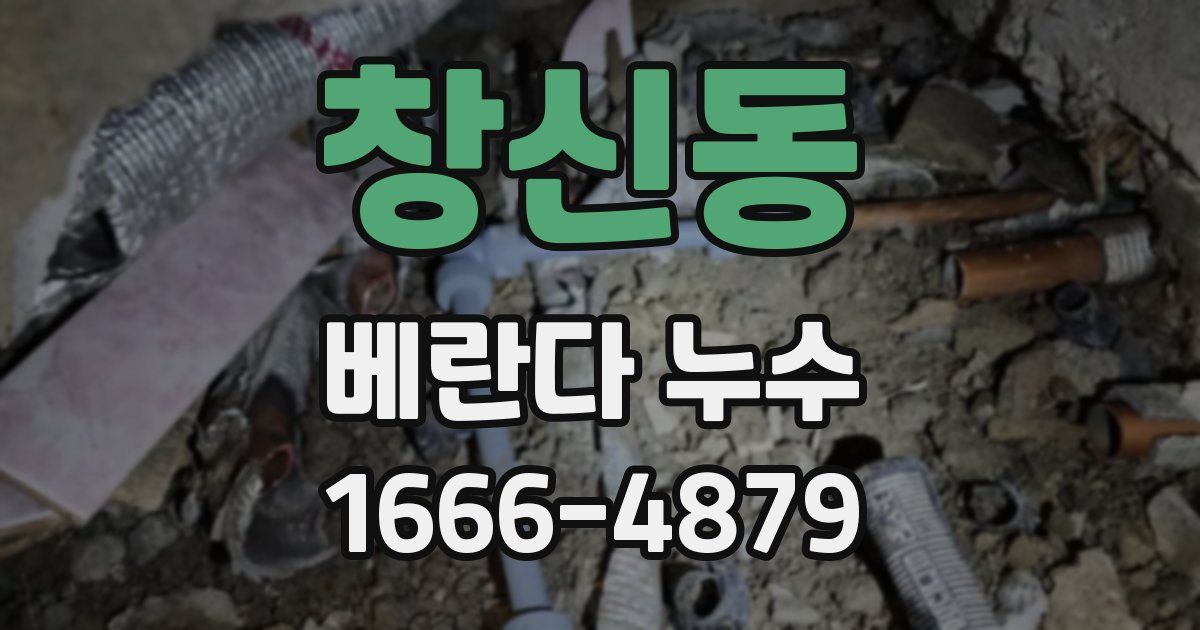 창신동 베란다 누수