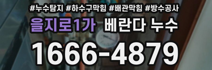 을지로1가 베란다 누수