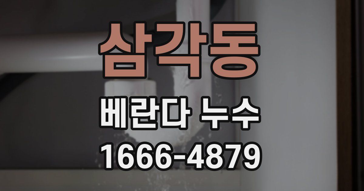 삼각동 베란다 누수