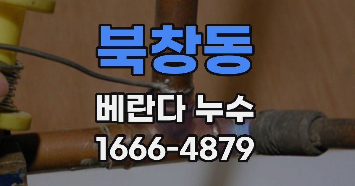 북창동 베란다 누수