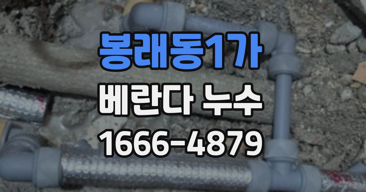 봉래동1가 베란다 누수
