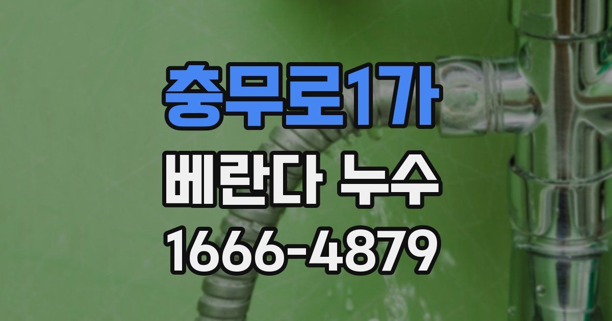 충무로1가 베란다 누수