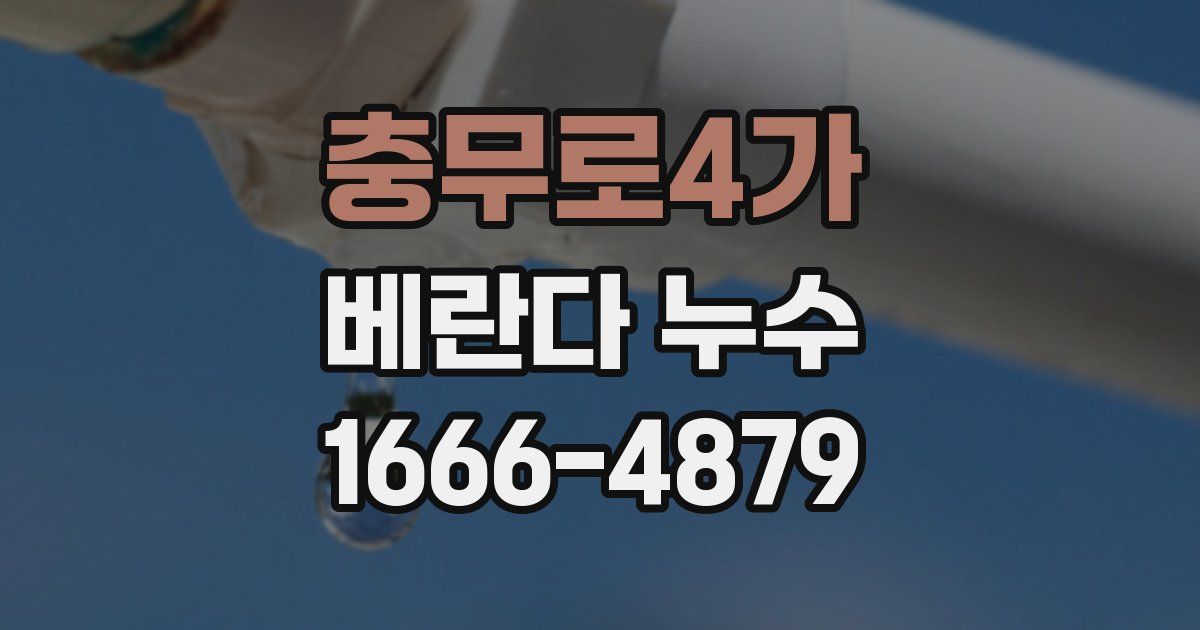 충무로4가 베란다 누수