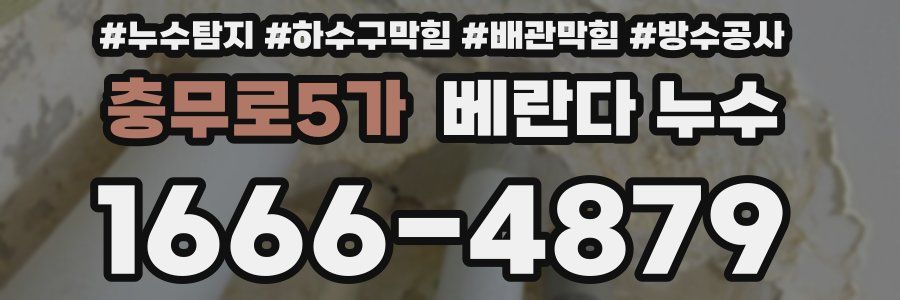 충무로5가 베란다 누수
