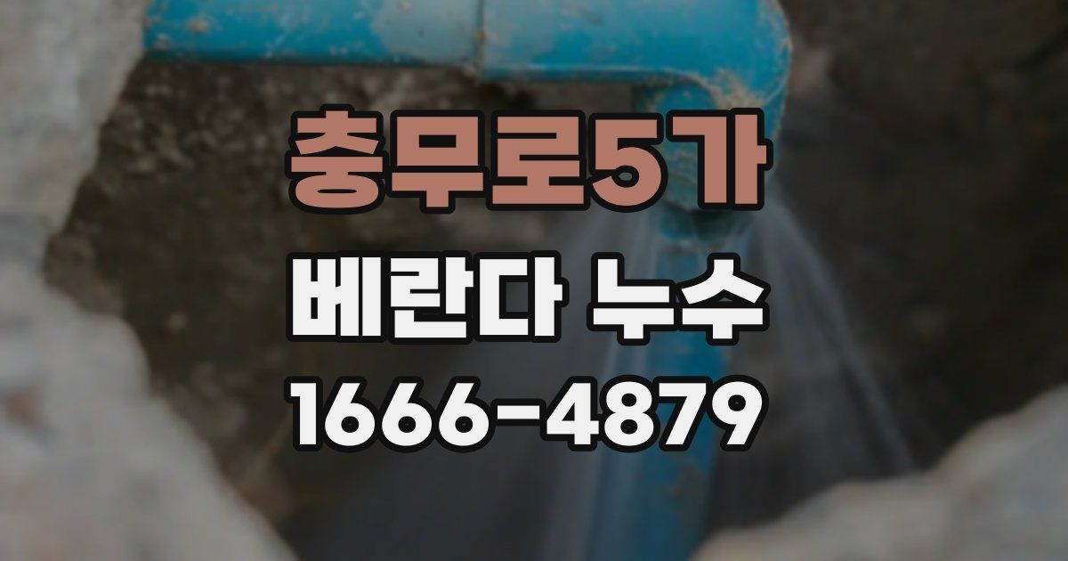 충무로5가 베란다 누수