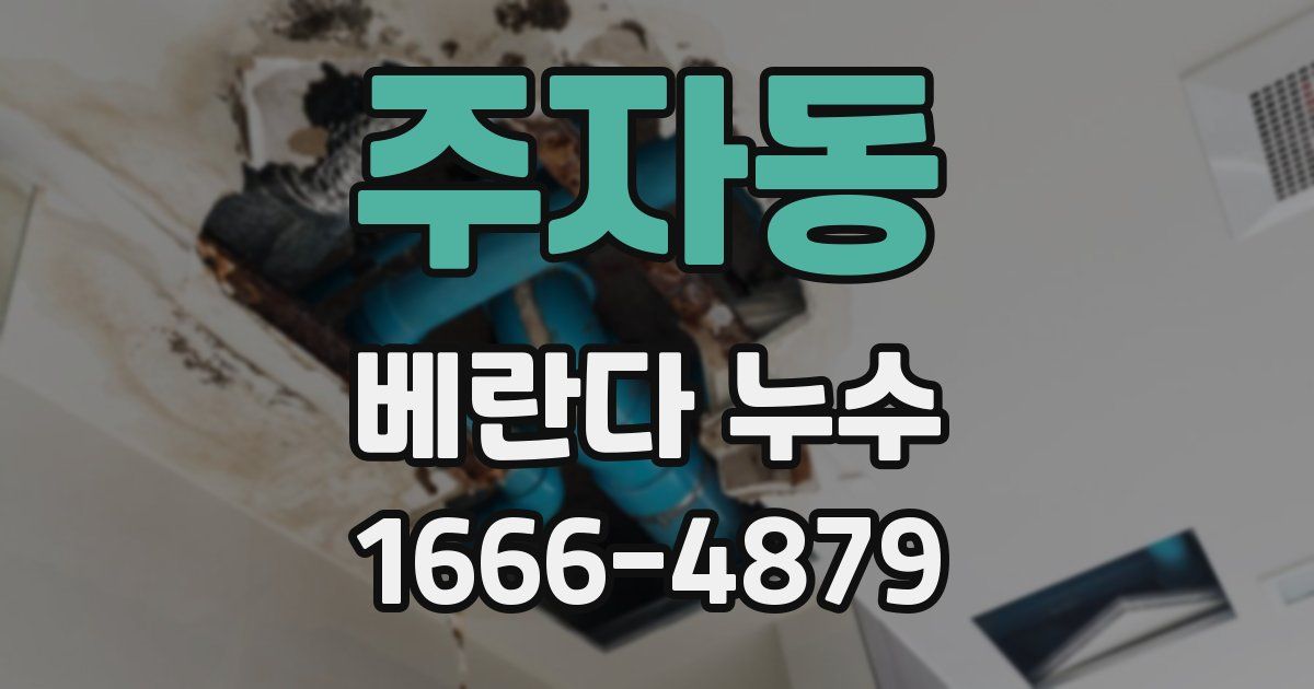 주자동 베란다 누수
