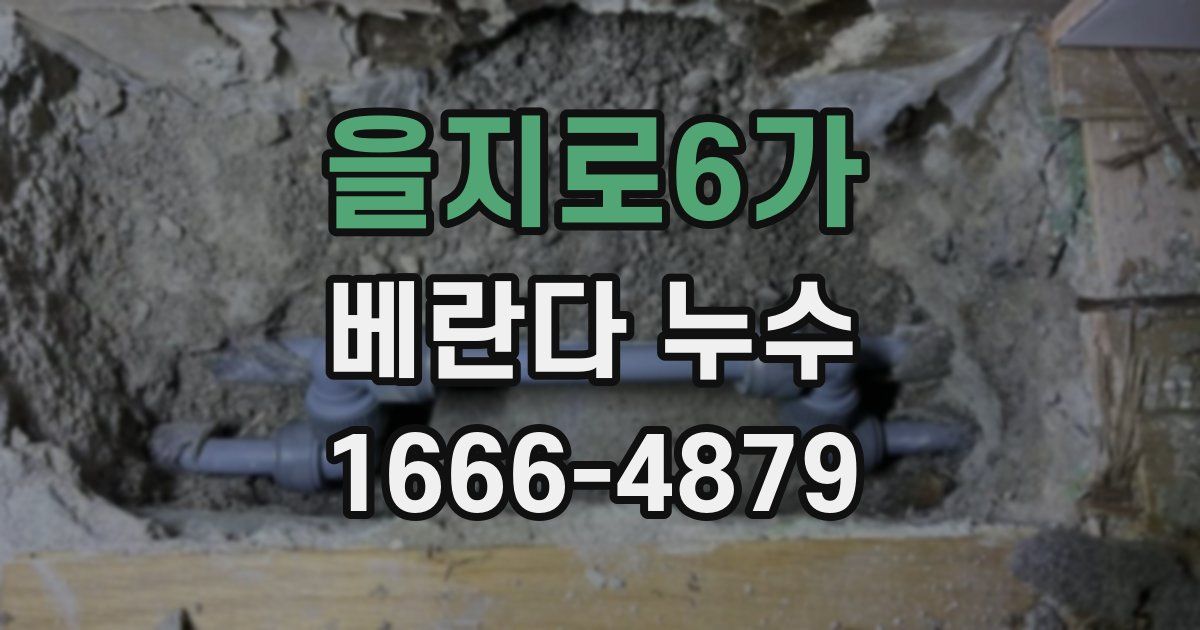 을지로6가 베란다 누수