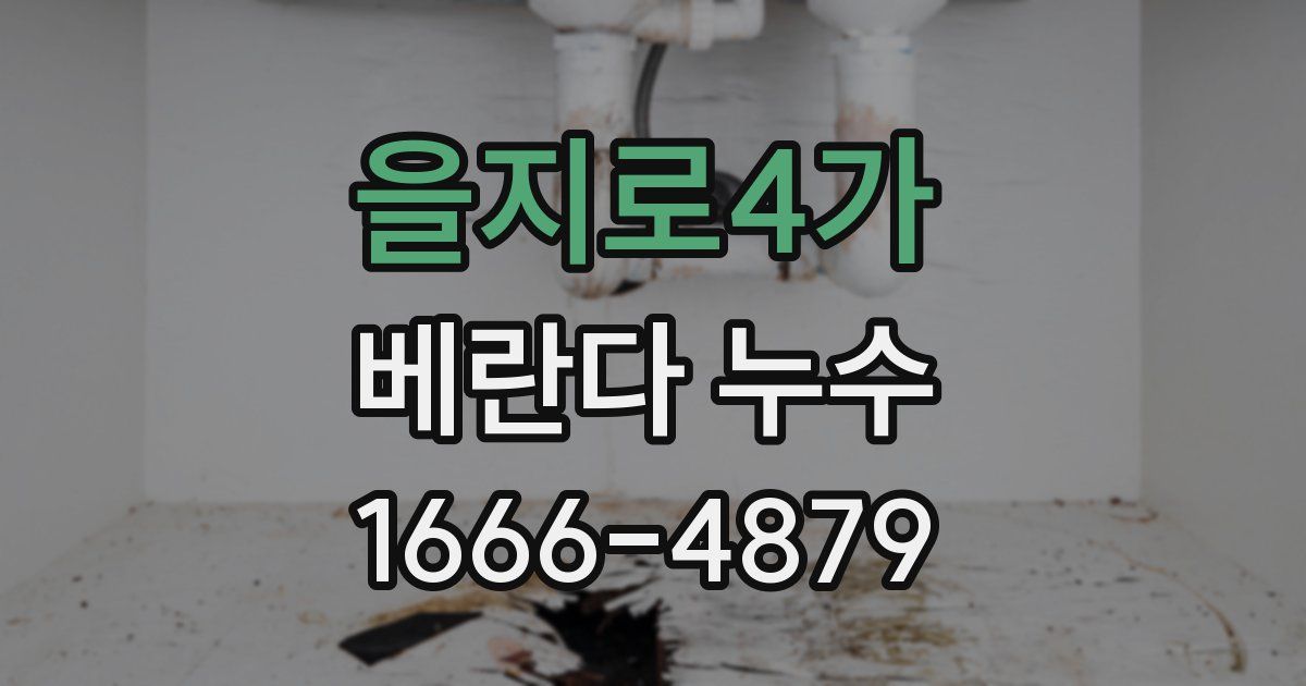 을지로4가 베란다 누수