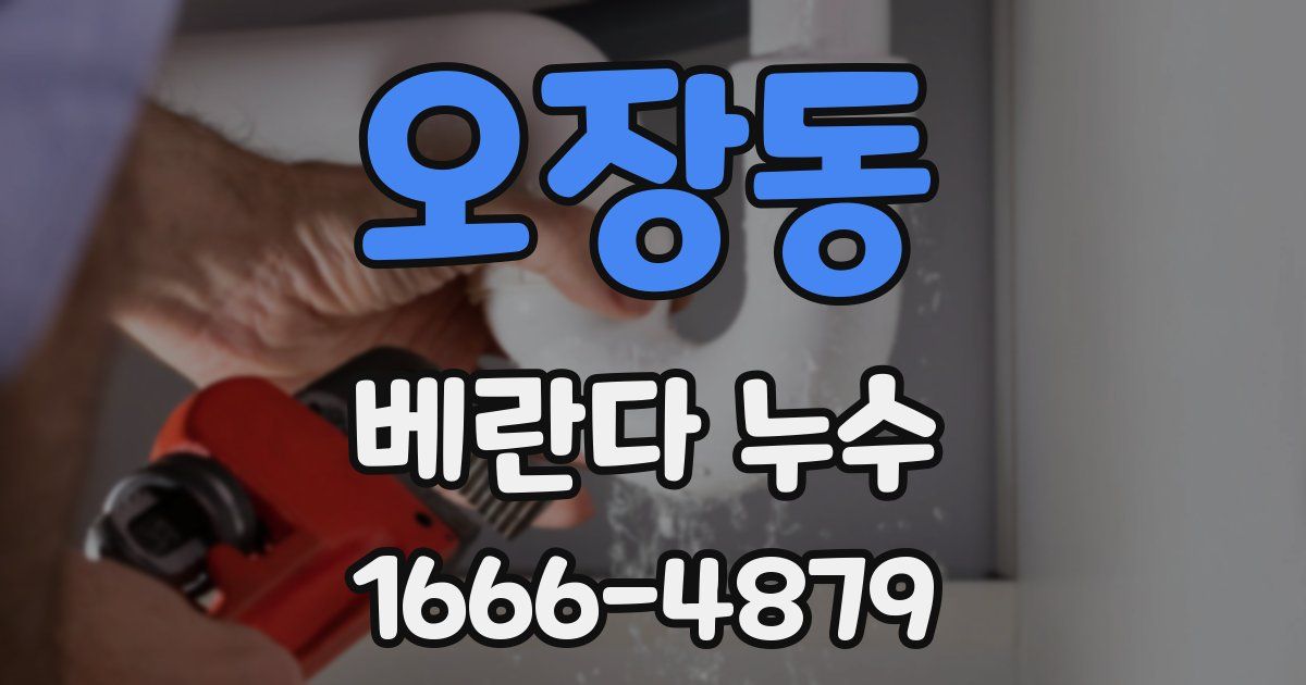 오장동 베란다 누수