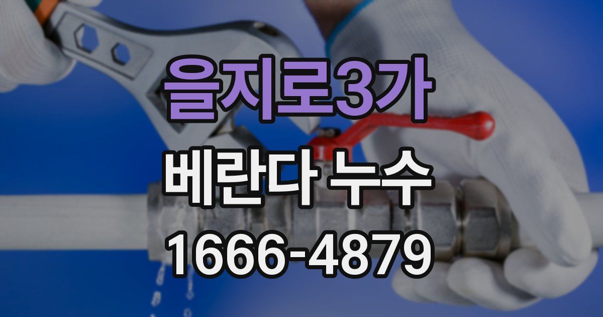 을지로3가 베란다 누수