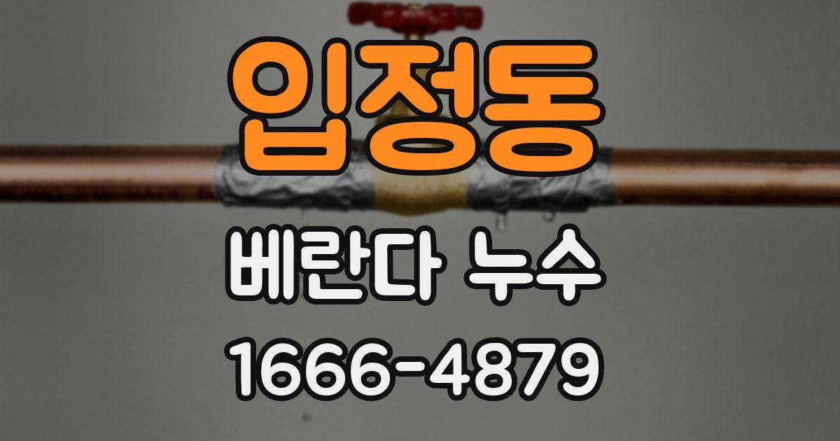 입정동 베란다 누수