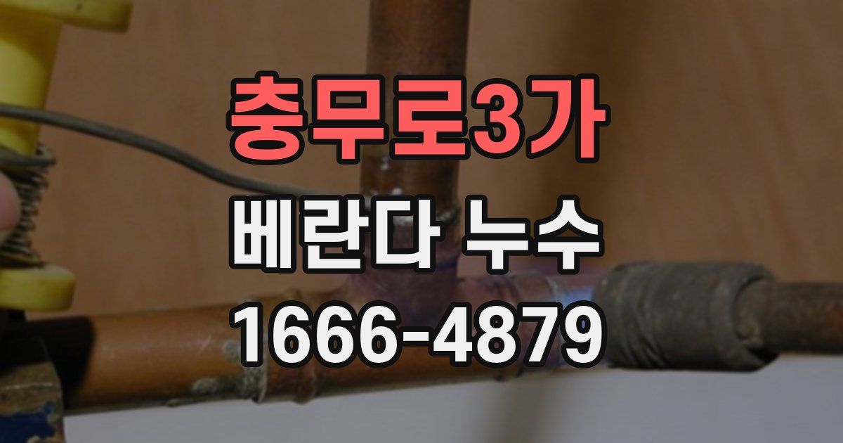충무로3가 베란다 누수