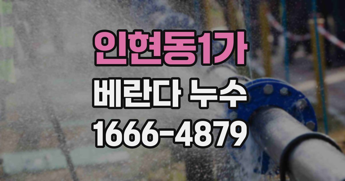 인현동1가 베란다 누수