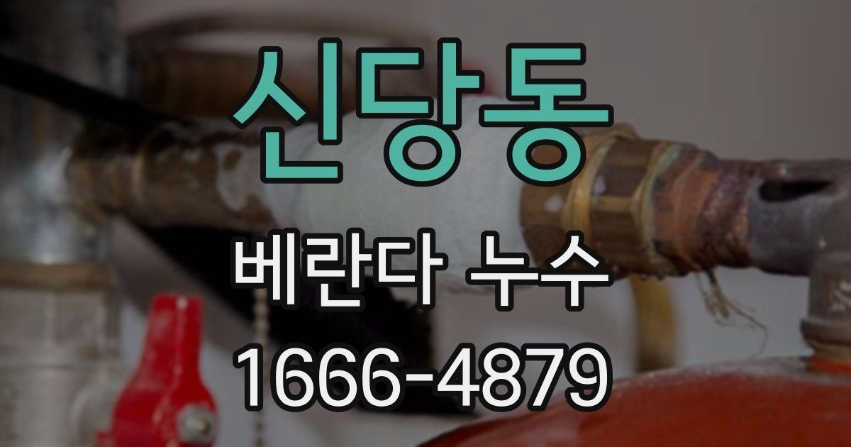 신당동 베란다 누수