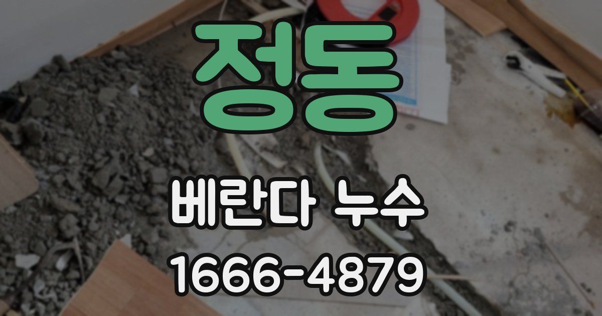 정동 베란다 누수