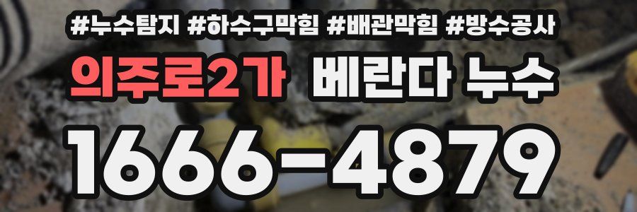 의주로2가 베란다 누수