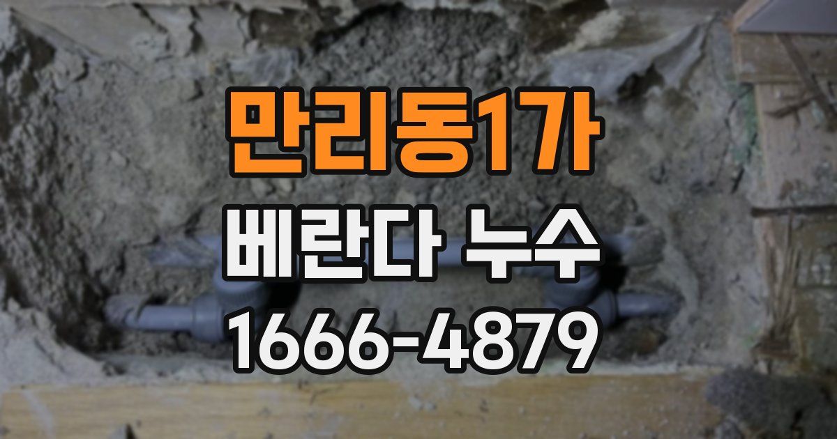 만리동1가 베란다 누수