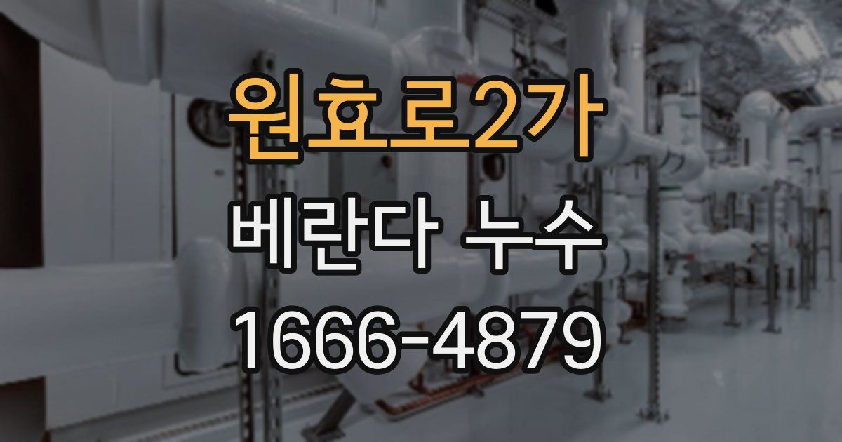원효로2가 베란다 누수