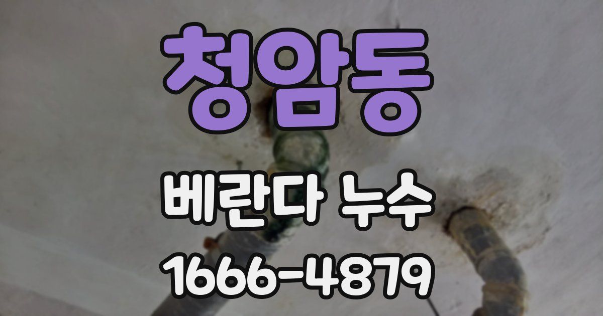 청암동 베란다 누수