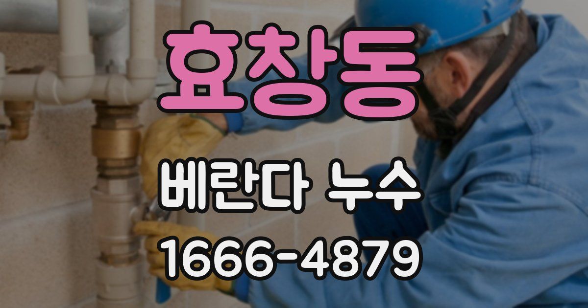 효창동 베란다 누수