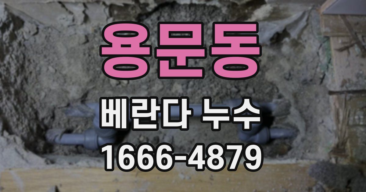 용문동 베란다 누수