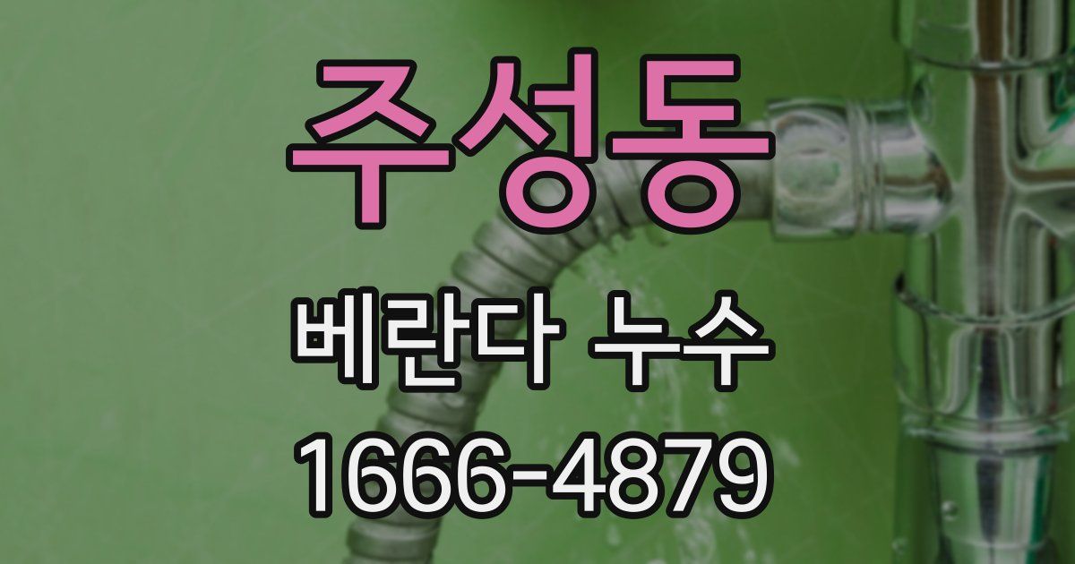 주성동 베란다 누수
