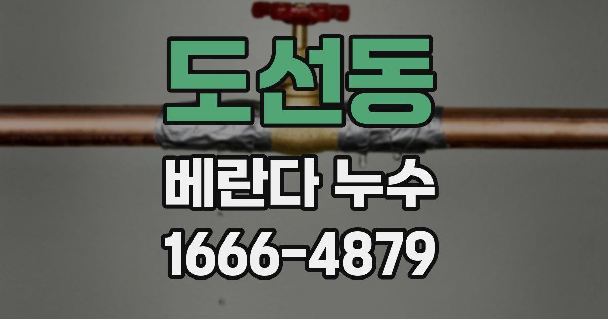 도선동 베란다 누수
