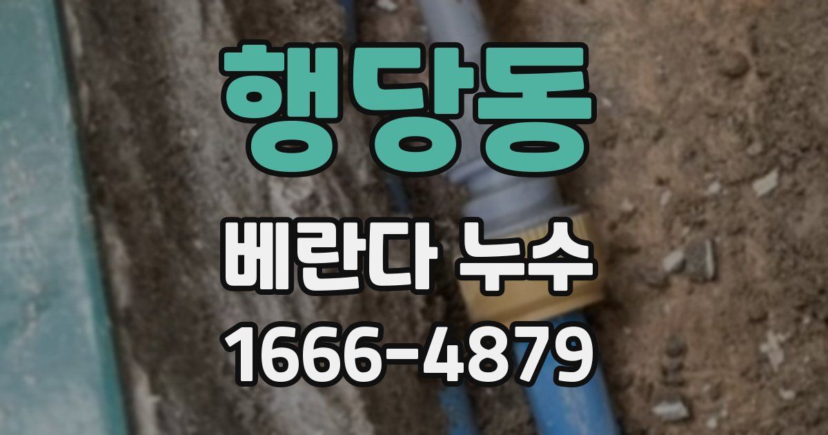 행당동 베란다 누수