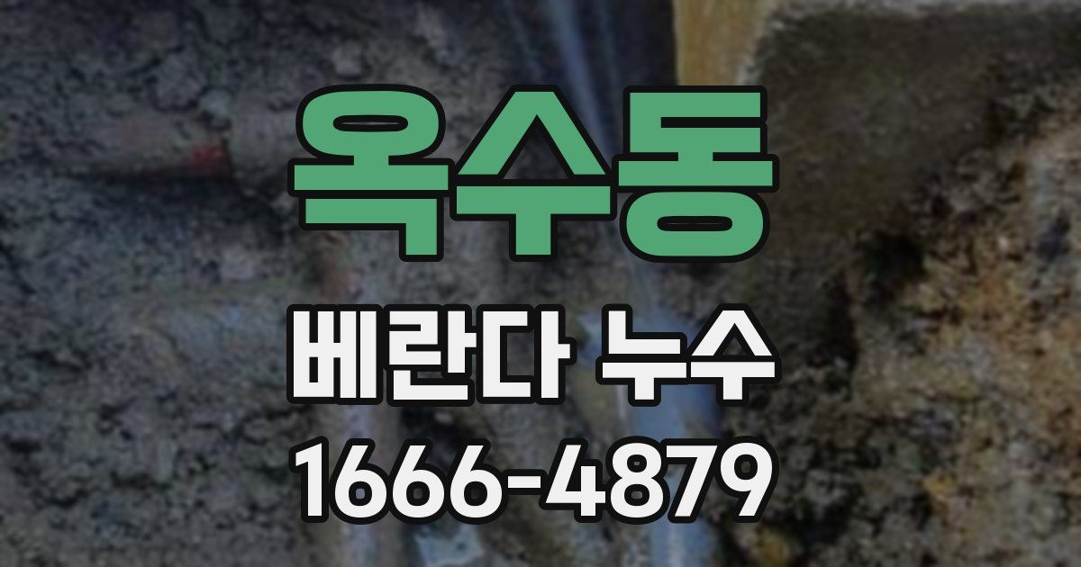 옥수동 베란다 누수