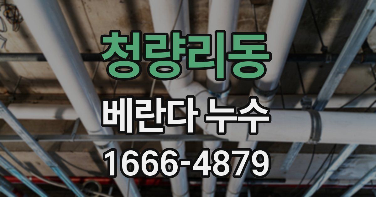 청량리동 베란다 누수