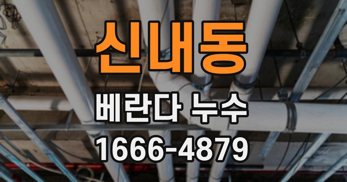 신내동 베란다 누수
