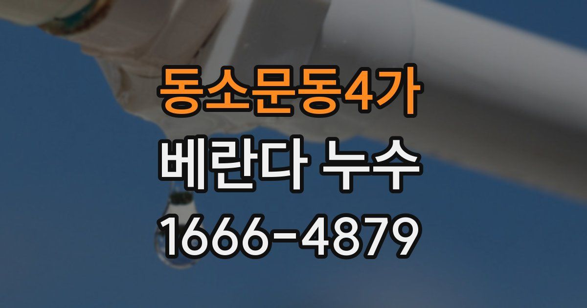 동소문동4가 베란다 누수