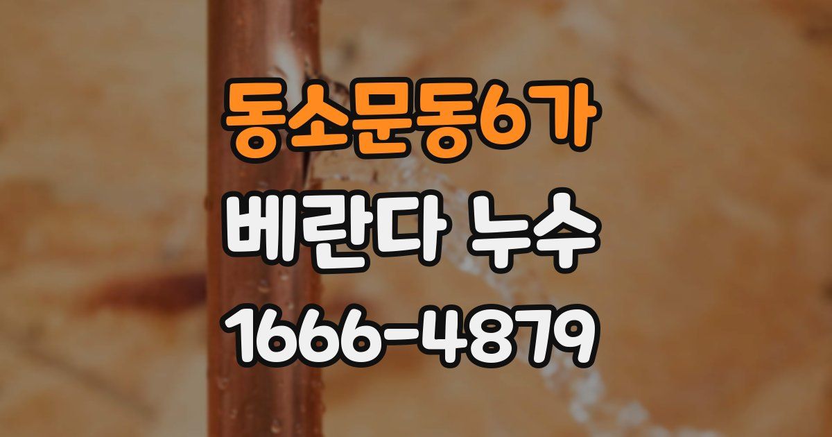 동소문동6가 베란다 누수