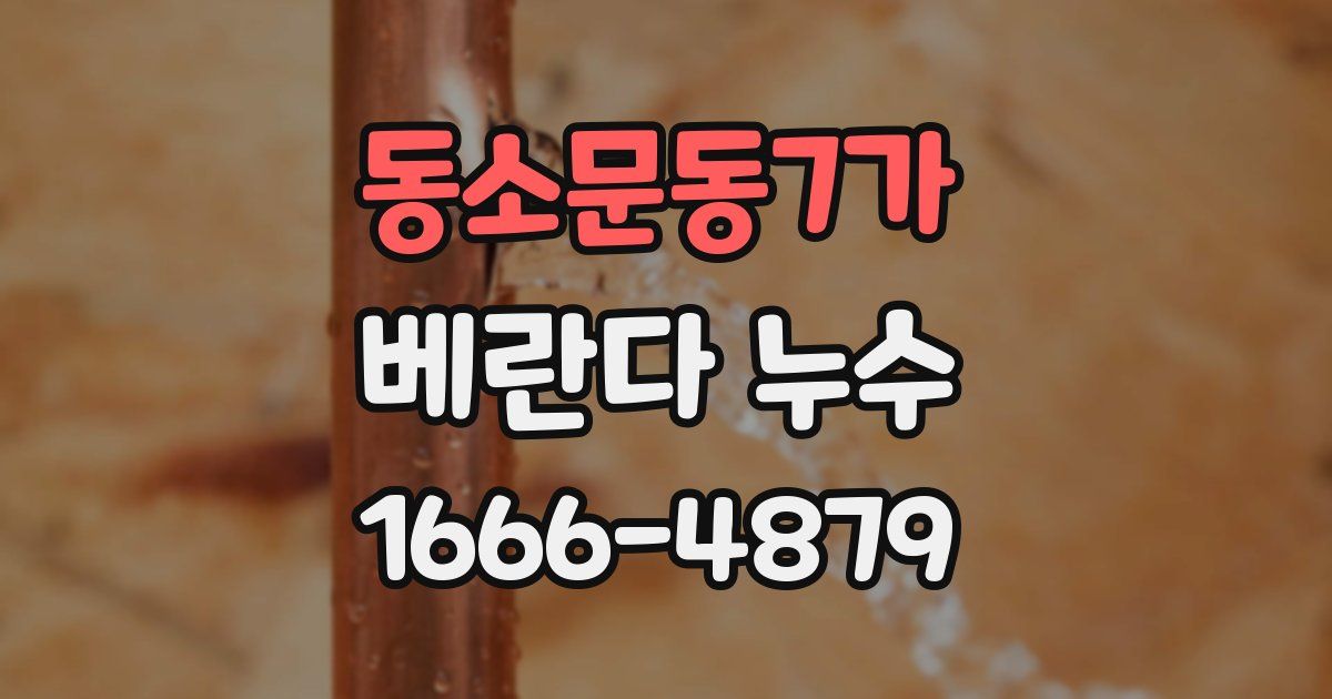 동소문동7가 베란다 누수