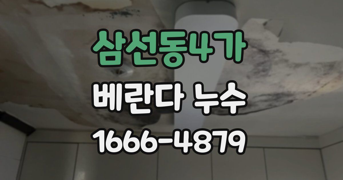 삼선동4가 베란다 누수