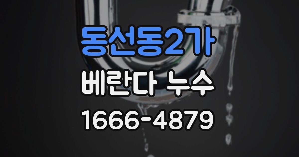 동선동2가 베란다 누수