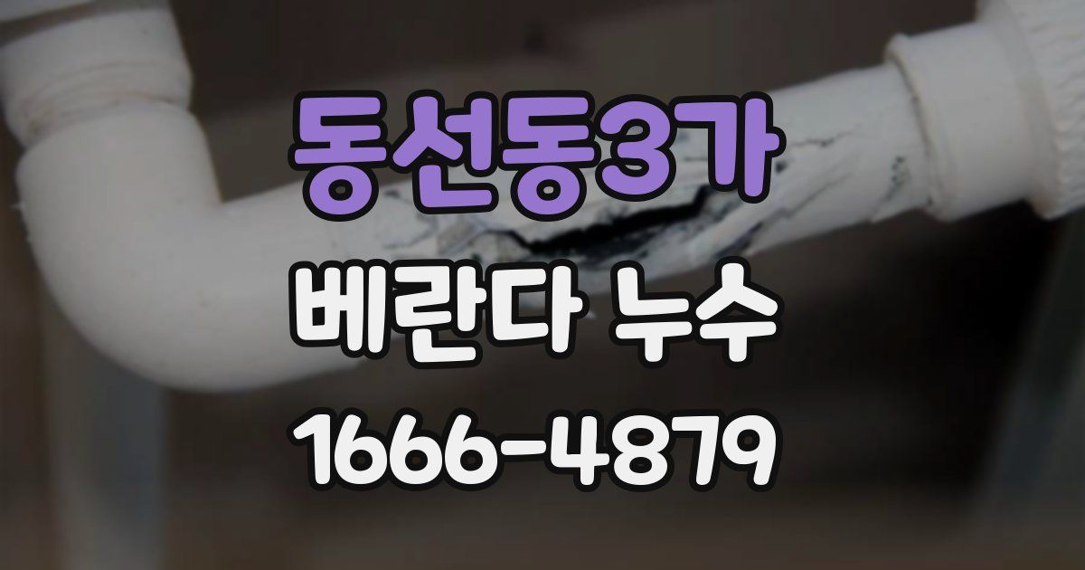 동선동3가 베란다 누수