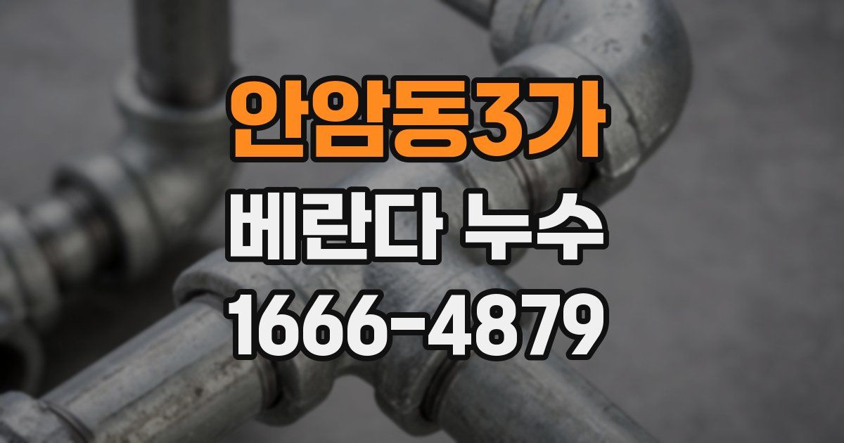 안암동3가 베란다 누수
